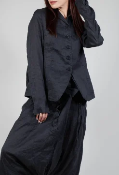 Rundholz Mainline Jackets^Cascade Collar Jacket in Blk Melange