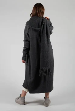 Isabel Benenato Cardigans^Cashmere Long Length Cardigan in Graphite