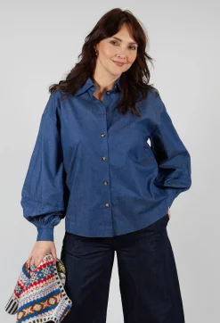 Dea Kudibal Shirts & Blouses^Cassandria Blouse in Chambray Blue