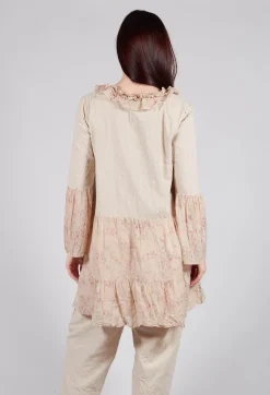 Les Ours Tops^Cassis Blouse in Liberty Beige Print