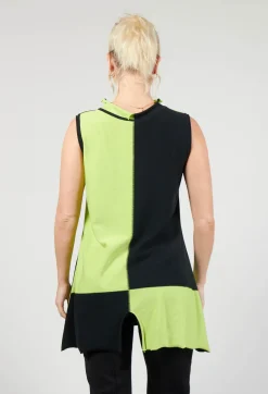Philomena Christ Tops^Centre Split Top in Black and Green