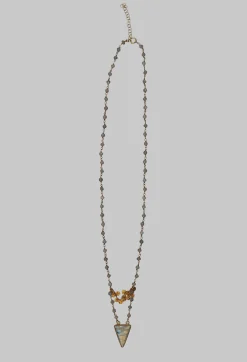 ICANDI Rocks Necklaces^Chain Necklace with Labradorite Pendant in Gold
