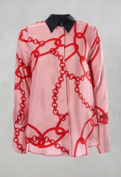 Beatrice B Co-ords & Suits^Chain Print Shirt in Pink