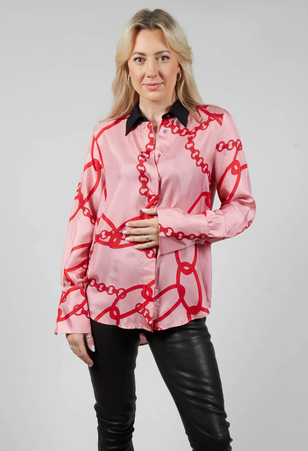 Beatrice B Co-ords & Suits^Chain Print Shirt in Pink