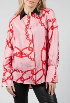 Beatrice B Co-ords & Suits^Chain Print Shirt in Pink