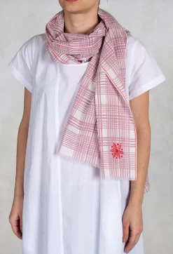Moismont Scarves^Check Print Scarf in Soft Pink