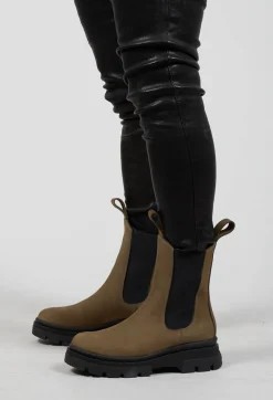 BRGN Boots^Chelsea Boots in Lizard Green