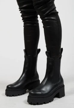 BRGN Boots^Chelsea Heel Boots in New Black
