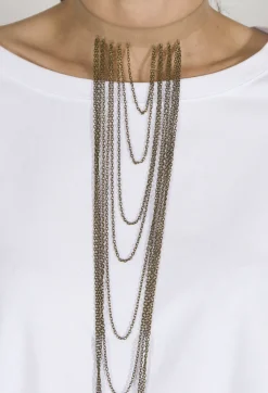 T.ba Necklaces^Choker Necklace with Multistrand Chains