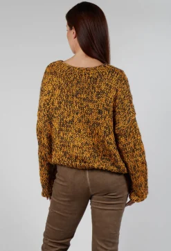 Umit Unal Knitwear|Jumpers^Chunky Knit Jumper in Orange Black