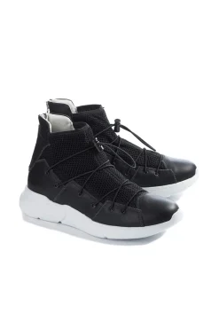 IXOS Trainers^Chunky Mesh Trainers with Zip in Nero