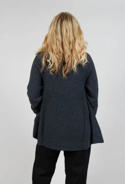 Rundholz Mainline Jumpers^Chunky Roll Neck Jumper in Slate Mel