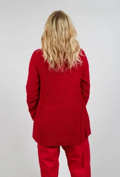 Rundholz Mainline Jumpers^Chunky Roll Neck Jumper in Cardinal