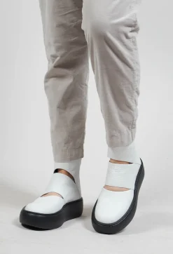 Lofina Boots^Chunky Sole Open Shoe in Taurus Bianco