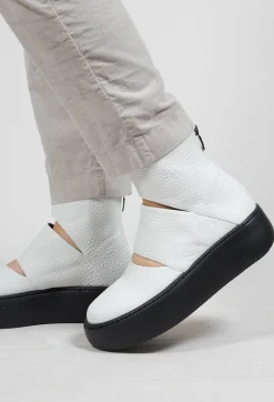 Lofina Boots^Chunky Sole Open Shoe in Taurus Bianco