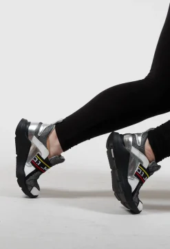Malloni Trainers^Chunky Trainers in Pamlos White / Ortoclasio Black