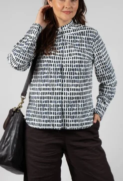 Hannoh Wessel Shirts & Blouses^Cikita Print Shirt in Navy Sticks