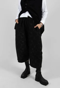 Moyuru Trousers^Circle Print Trousers in Black