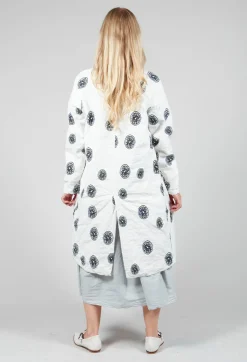 Aequamente Coats^Citrus Print White Coat