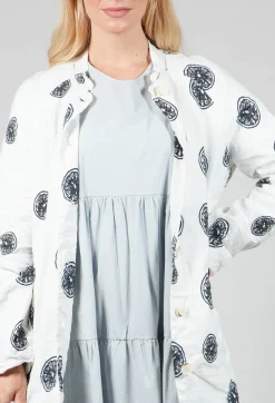 Aequamente Coats^Citrus Print White Coat