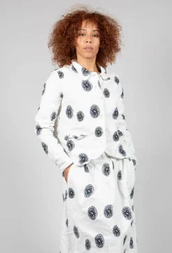 Aequamente Jackets^Citrus Print White Jacket