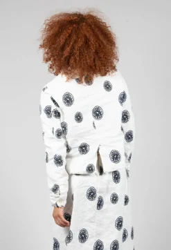 Aequamente Jackets^Citrus Print White Jacket