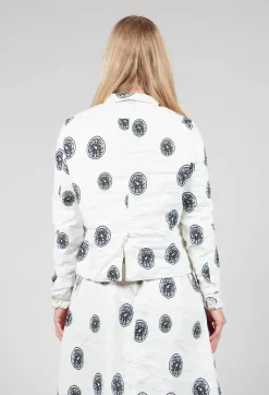 Aequamente Jackets^Citrus Print White Jacket