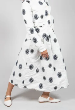 Aequamente Skirts^Citrus Print White Skirt