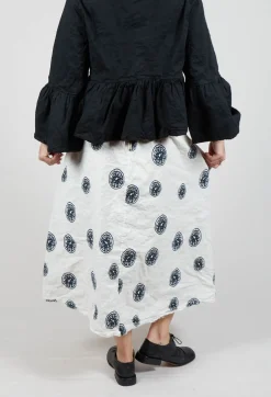 Aequamente Skirts^Citrus Print White Skirt