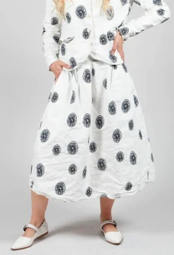 Aequamente Skirts^Citrus Print White Skirt