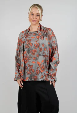 Xenia Design Shirts & Blouses^Clap Blouse in Grey and Orange