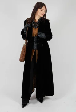 T.ba Coats^Classic Lux Velvet Coat in Black