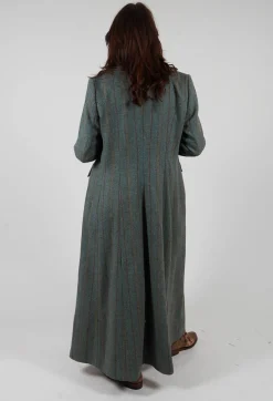 T.ba Coats^Classic Tweed Coat in Blue Tweed