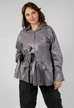 Bize Shirts & Blouses^Coated Shirt in Grey