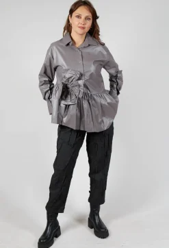Bize Shirts & Blouses^Coated Shirt in Grey