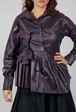 Bize Shirts & Blouses^Coated Shirt in Purple