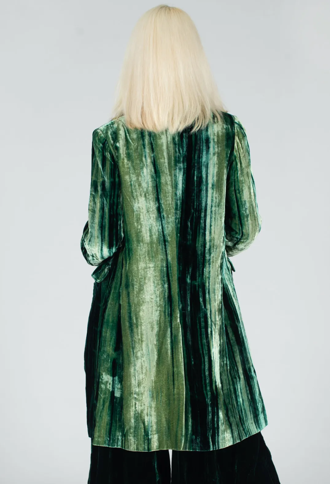 Bianco Levrin Coats^Colette Coat in Bottle Green and Mint Stripe