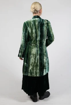 Bianco Levrin Coats^Colette Coat in Bottle Green and Mint Stripe