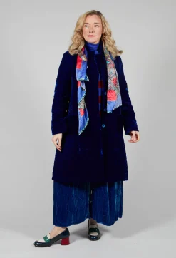 Bianco Levrin Jackets^Colette Pomegranate Jacket in Velvet Plain Cobalt