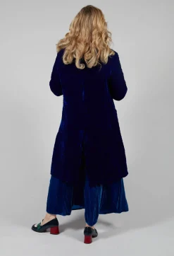 Bianco Levrin Jackets^Colette Pomegranate Jacket in Velvet Plain Cobalt