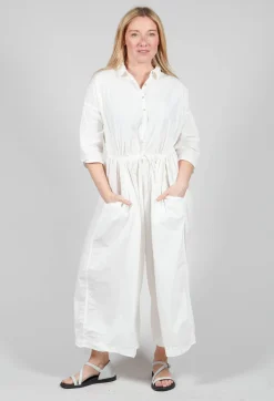 Album Di Famiglia Jumpsuits^Collar Jumpsuit TC in Milk