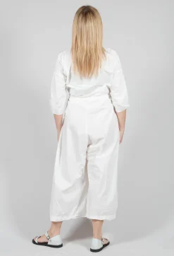 Album Di Famiglia Jumpsuits^Collar Jumpsuit TC in Milk