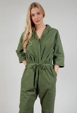 Album Di Famiglia Jumpsuits^Collar Jumpsuit TS in Green