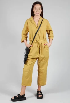 Album Di Famiglia Jumpsuits^Collar Jumpsuit TS in Sun Yellow