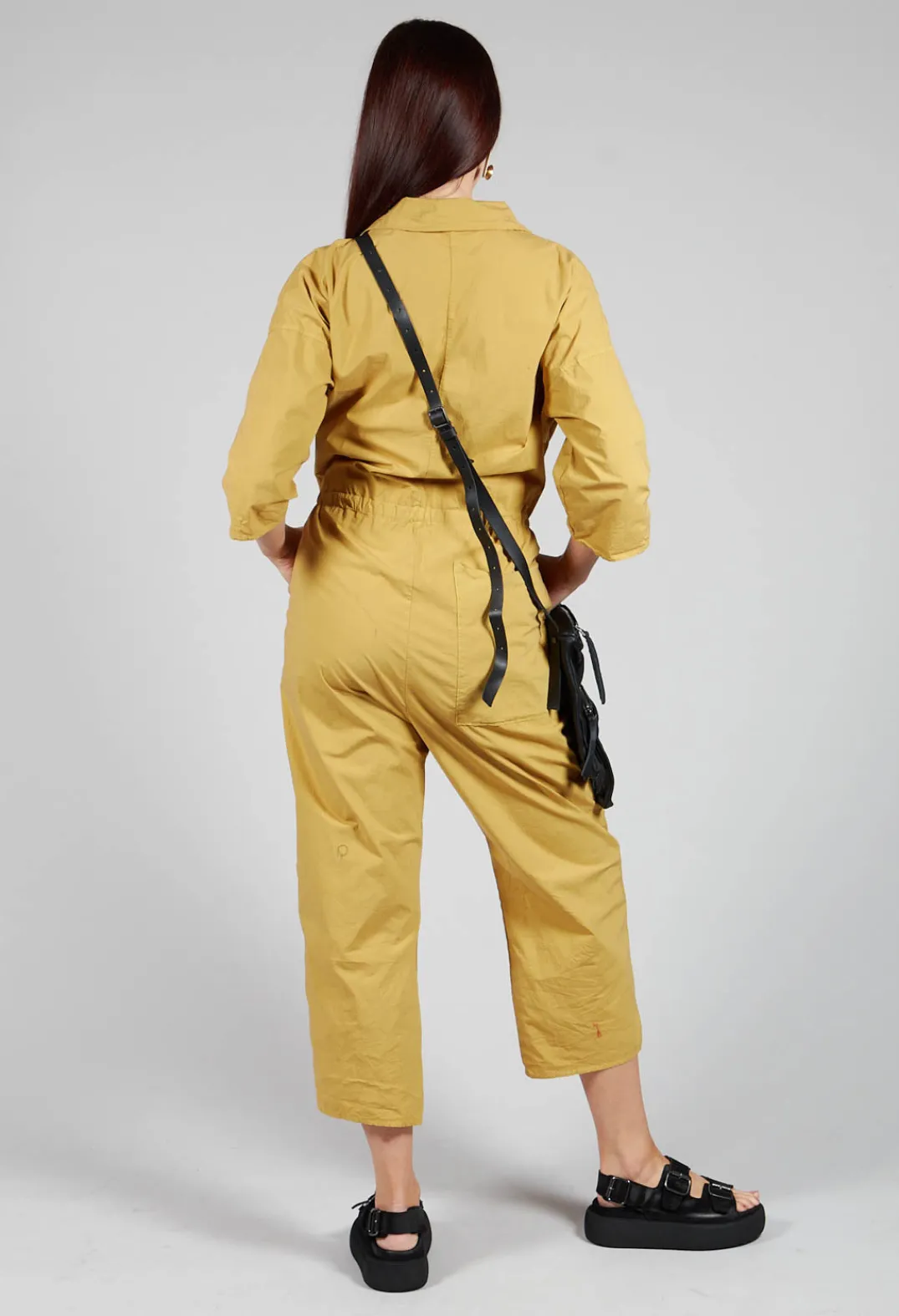 Album Di Famiglia Jumpsuits^Collar Jumpsuit TS in Sun Yellow