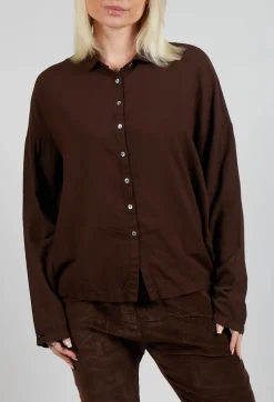 Album Di Famiglia Shirts & Blouses^Collar Shirt TBC in Coffee