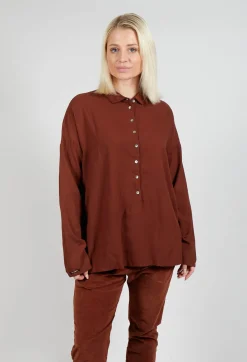 Album Di Famiglia Shirts & Blouses^Collar Shirt TBC in Rust