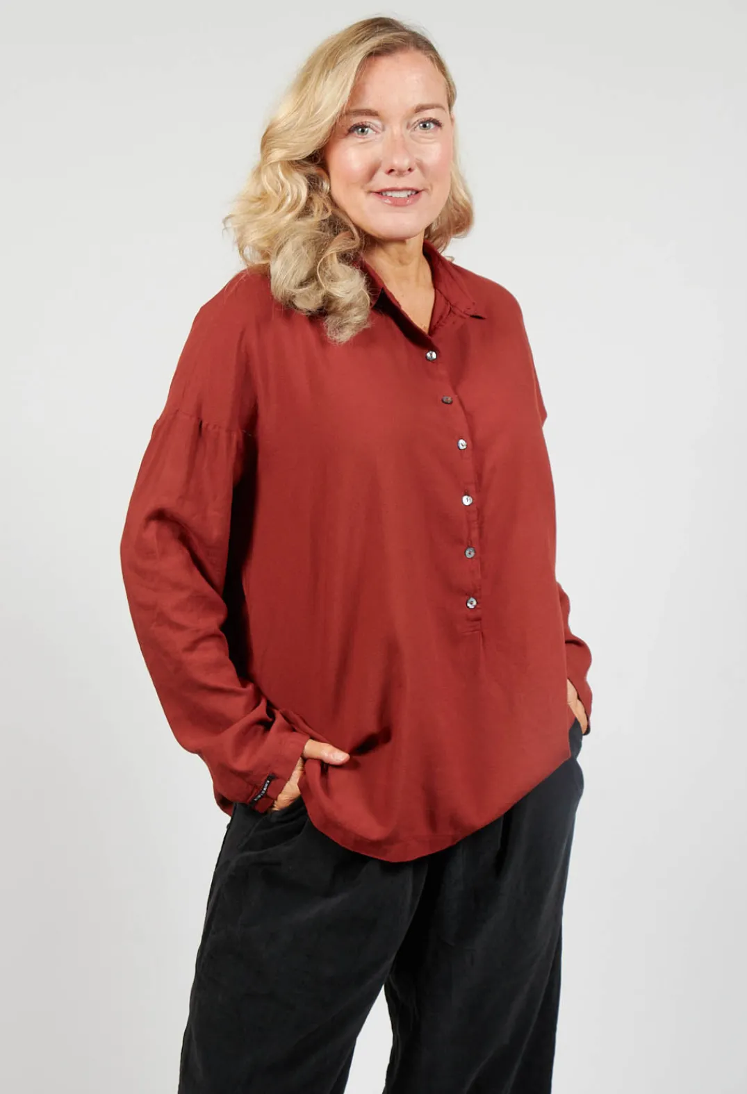 Album Di Famiglia Shirts & Blouses^Collar Shirt TVC in Red