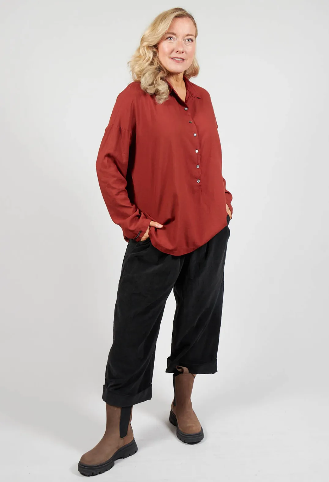 Album Di Famiglia Shirts & Blouses^Collar Shirt TVC in Red