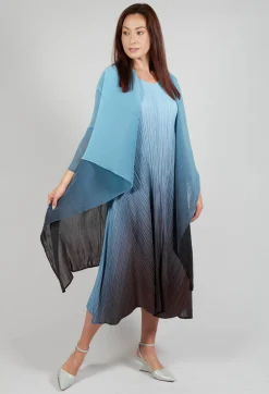Alquema Coats^Collare Coat in Blue Topaz
